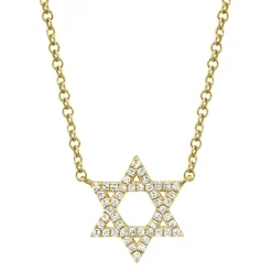 0.11CT DIAMOND STAR OF DAVID NECKLACE