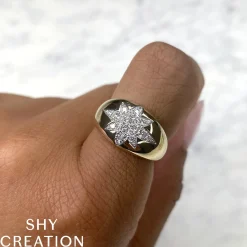 0.33CT DIAMOND STAR RING