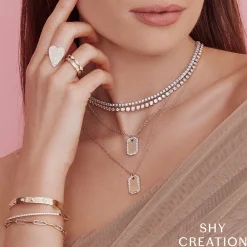 3.96CT DIAMOND TENNIS NECKLACE