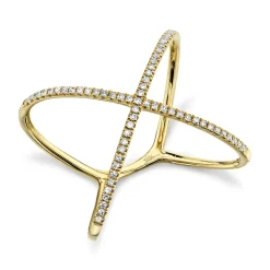 0.18CT DIAMOND "X" RING