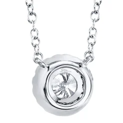 0.20CT-CTR(ROUND) 0.05CT-SIDE DIAMOND NECKLACE