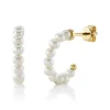 CULTURED PEARL HOOP EARRING
