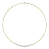 CULTURED PEARL PAPER CLIP LINK NECKLACE