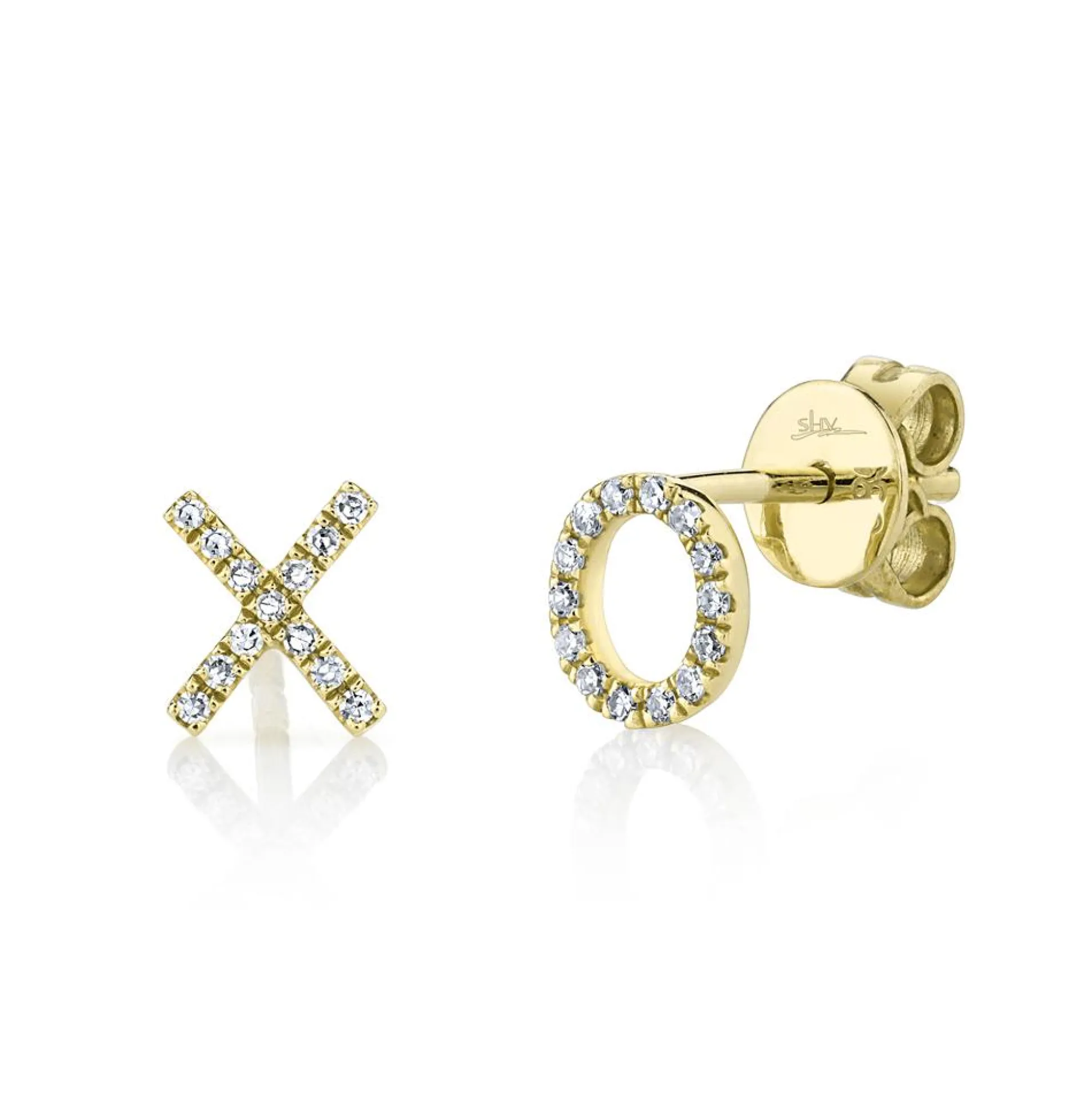 XO' DIAMOND STUD EARRING